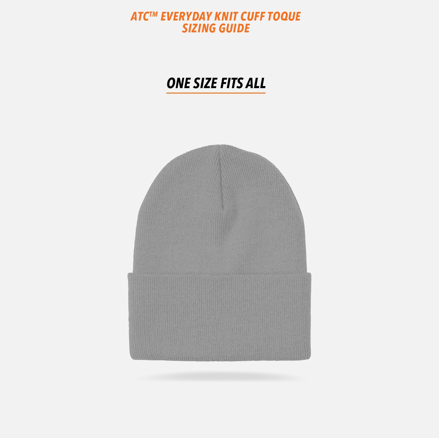 ATC Everyday Knit Cuff Toque Sizing Guide