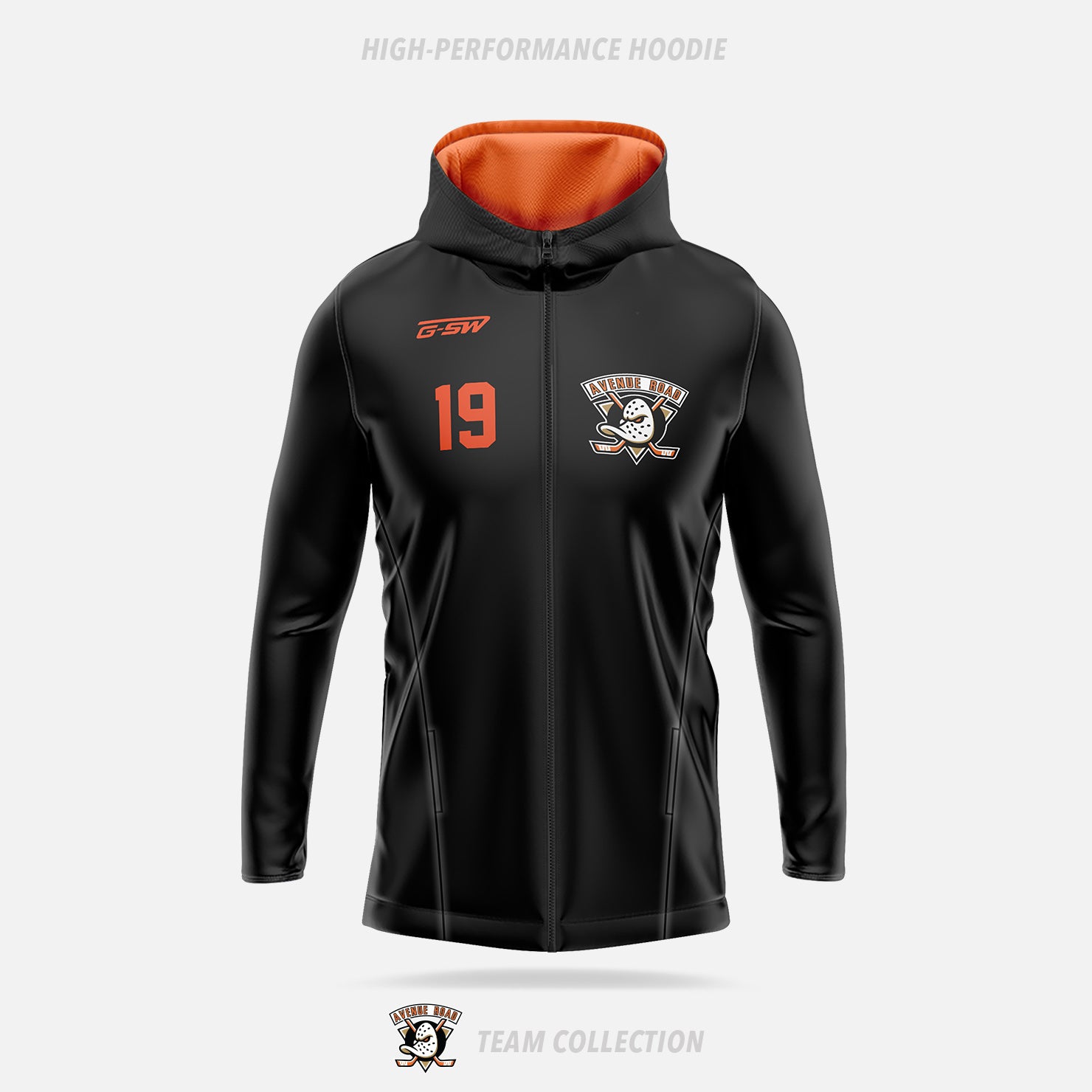 Avenue Road Ducks Hockey High-Performance Hoodie (Zip Up)