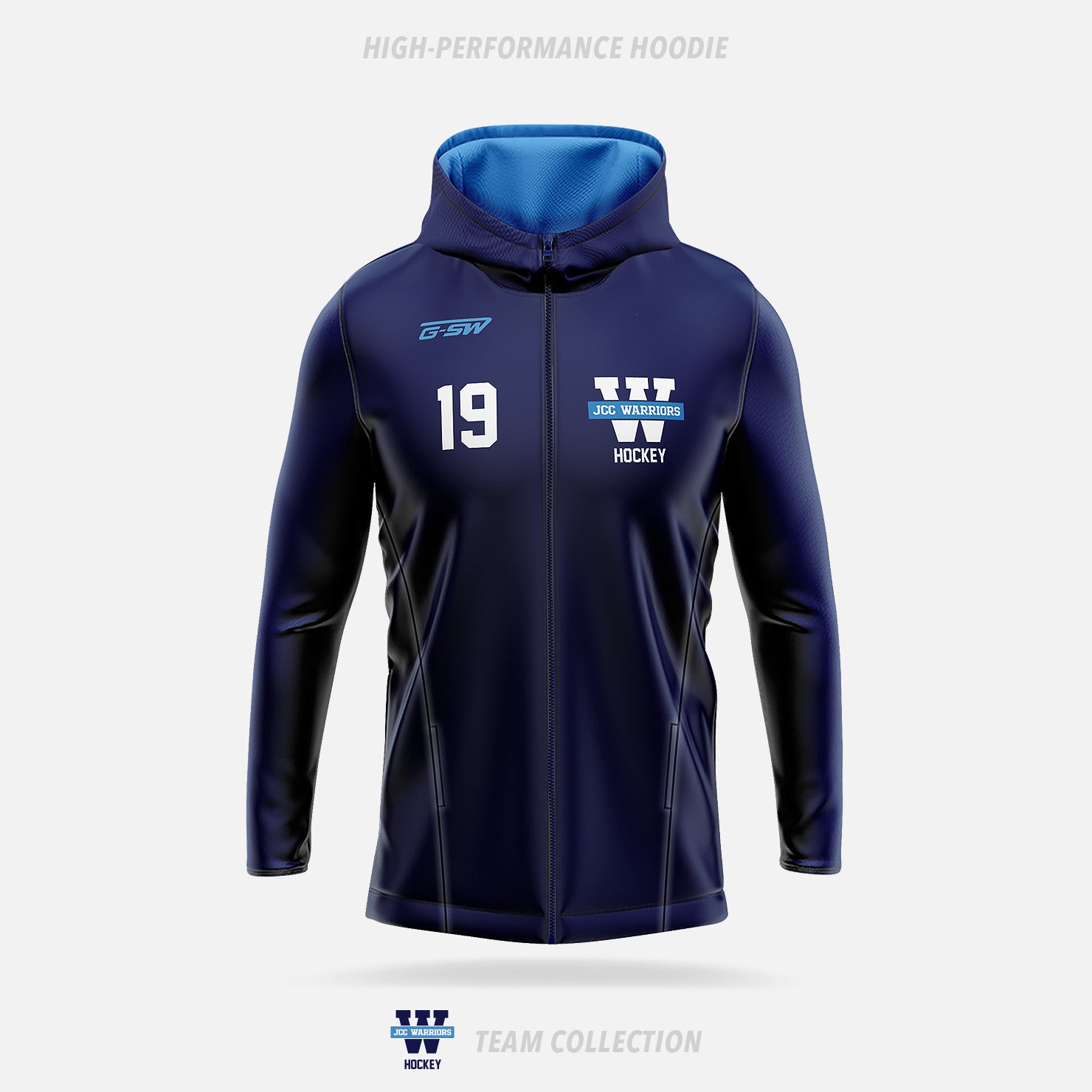 JCC Warriors High-Performance Hoodie (Zip Up)
