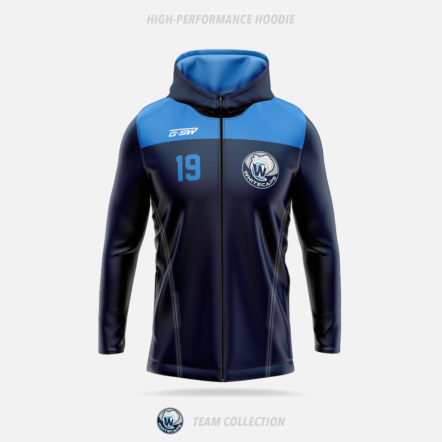 Whitecaps Hockey High-Performance Hoodie (Zip Up) - Whitecaps Hockey Team Collection