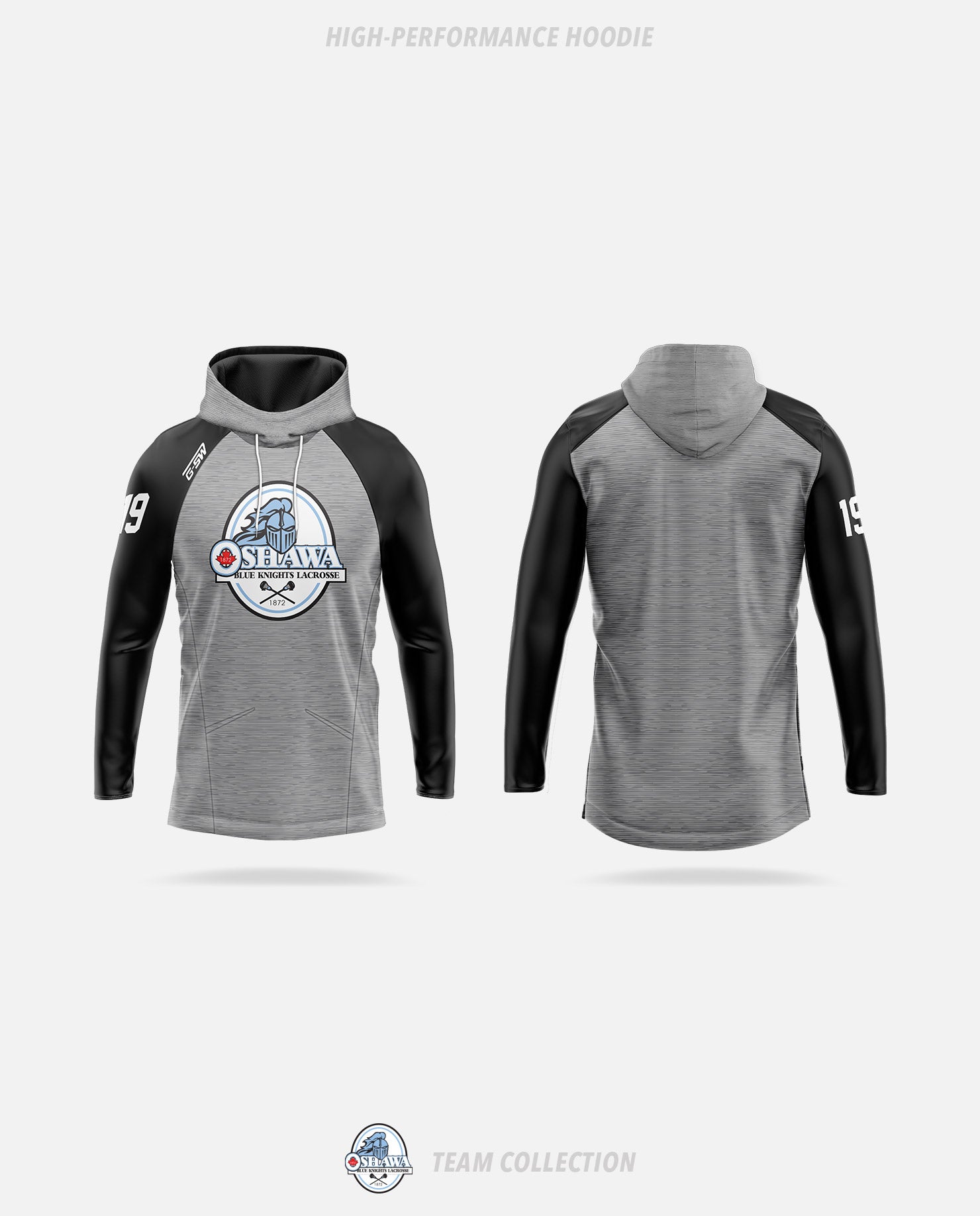 Oshawa Blue Knights High-Performance Hoodie - Oshawa Blue Knights Team Collection