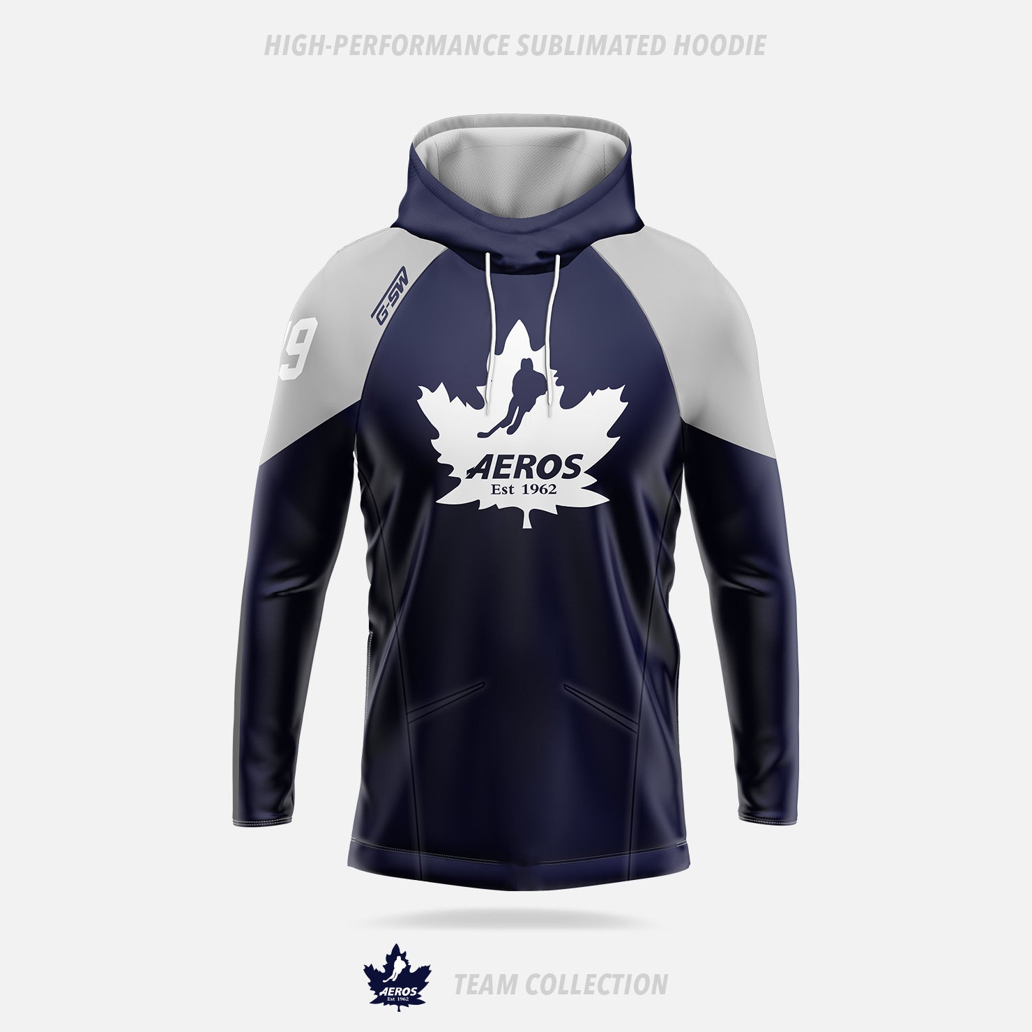 Toronto Aeros High-Performance Sublimated Hoodie - Toronto Aeros Team Collection