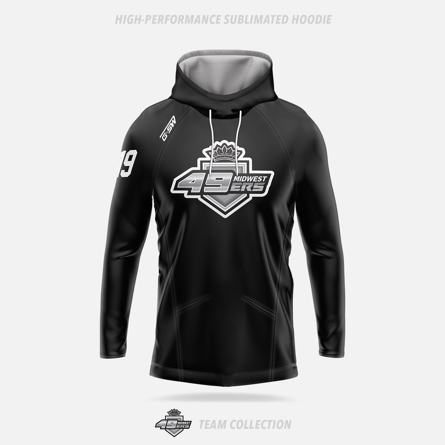 49ers Midwest Hockey High-Performance Sublimated Hoodie - 49ers Midwest Hockey Team Collection