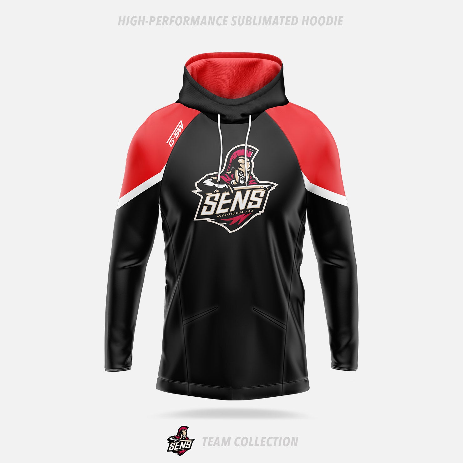 Mississauga Senators High-Performance Sublimated Hoodie - Mississauga Senators Team Collection