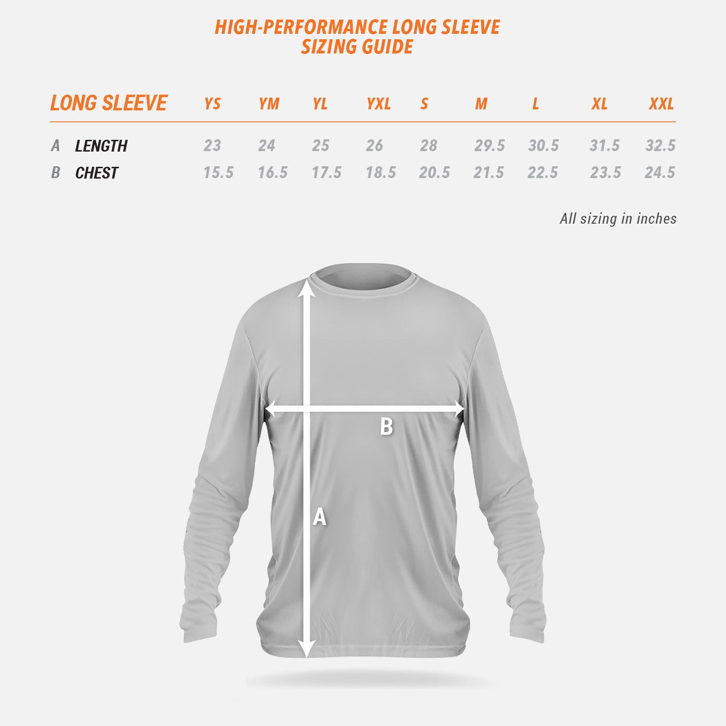 High-Performance Long Sleeve Sizing Guide