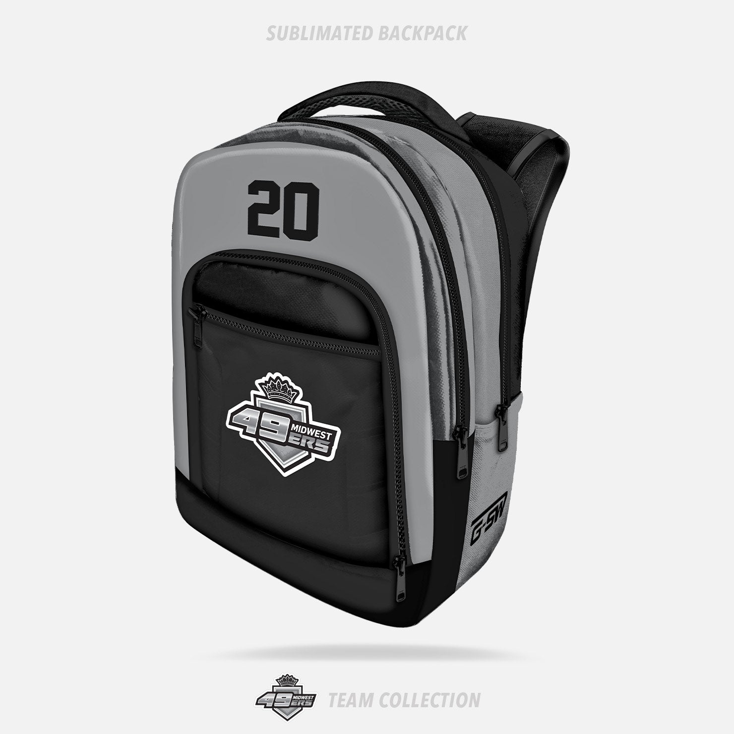 49ers Midwest Hockey Sublimated Backpack - 49ers Midwest Hockey Team Collection