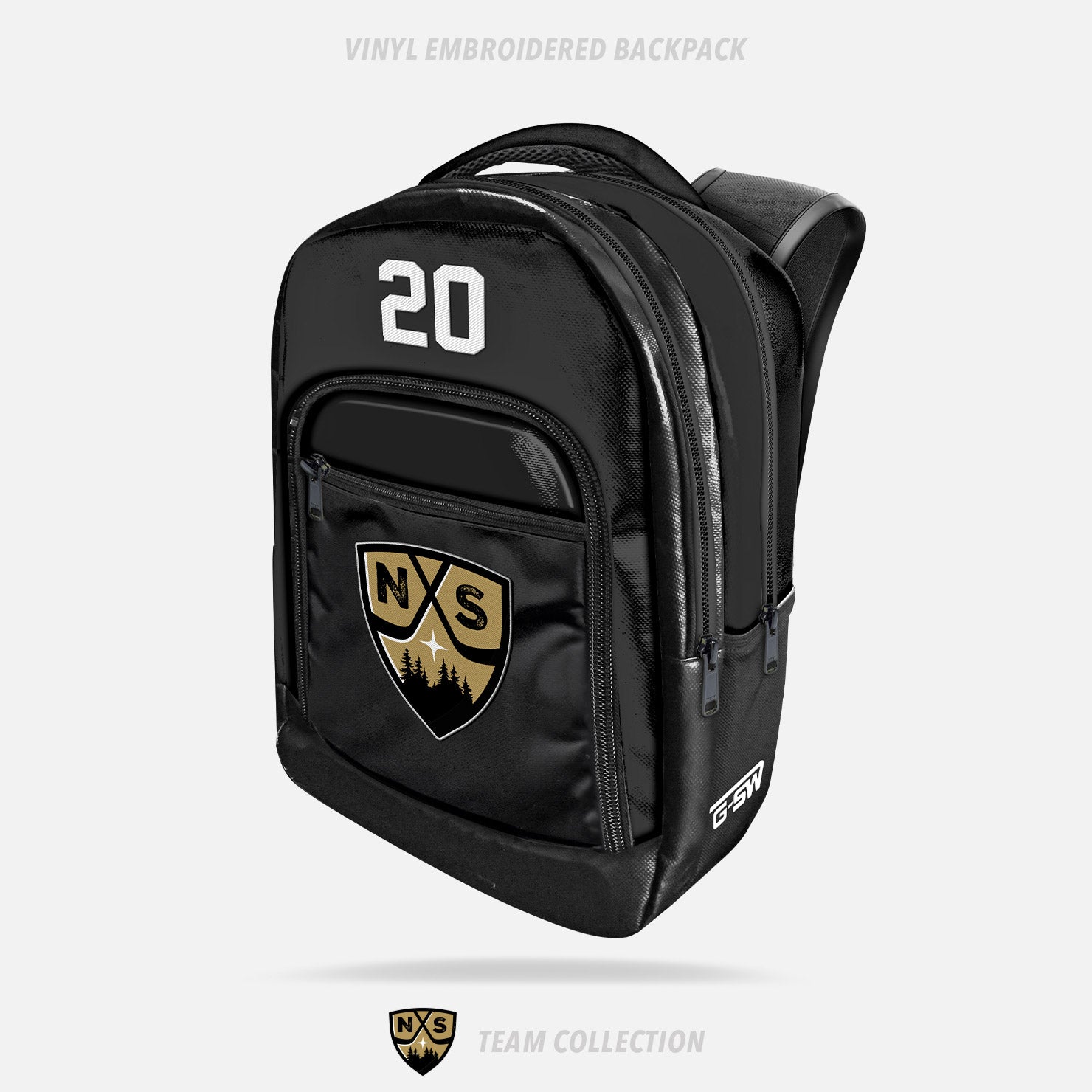 Northern Saints Vinyl Embroidered Backpack