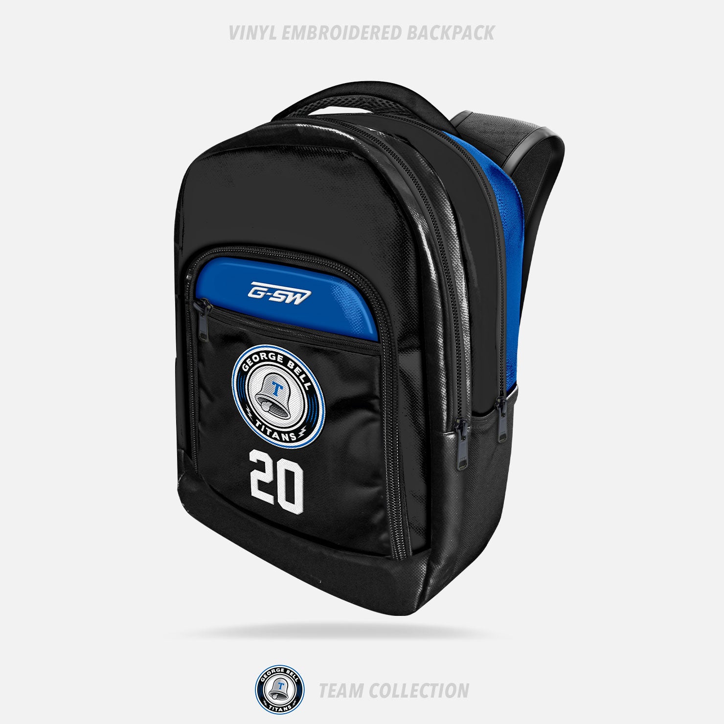 George Bell Titans Vinyl Embroidered Backpack