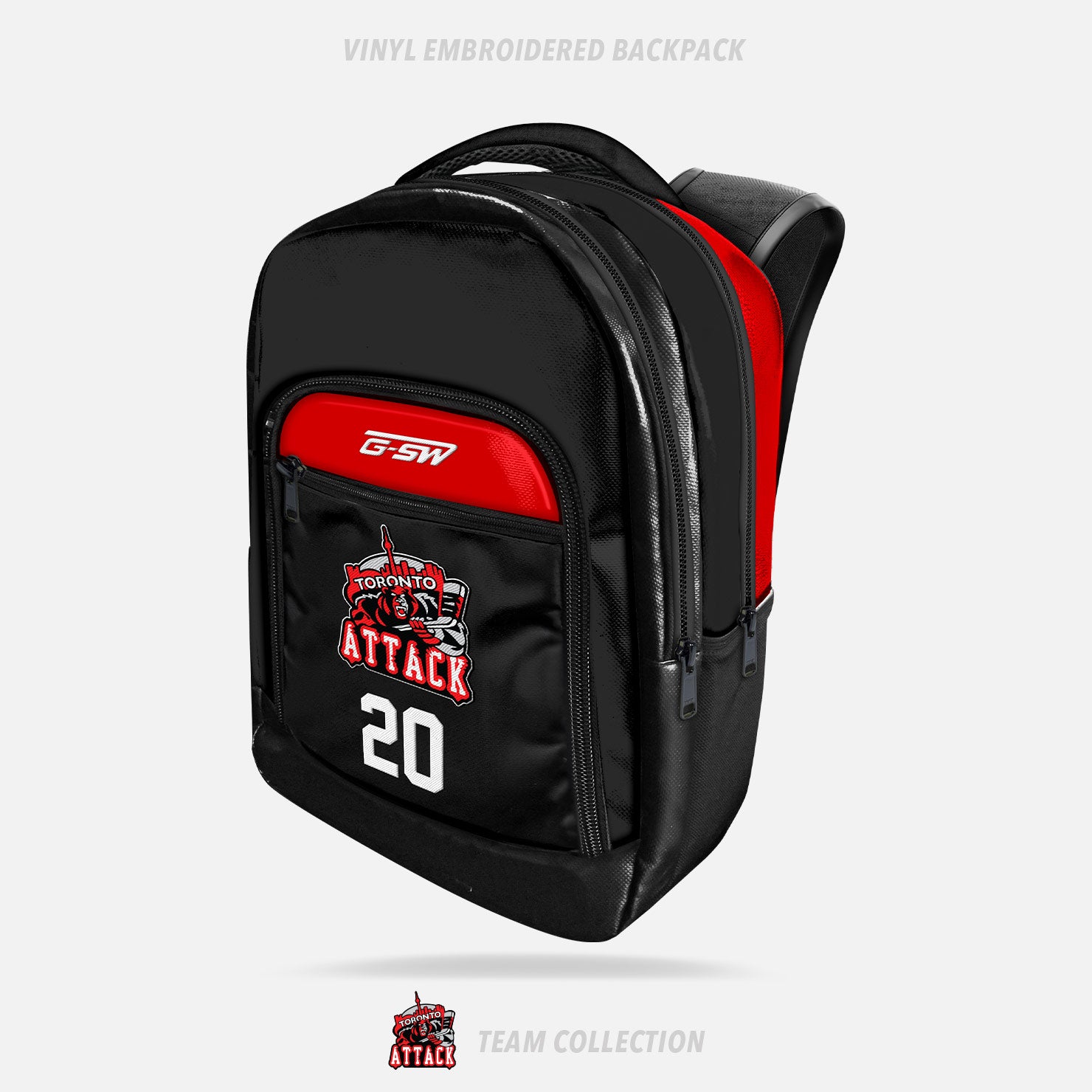 Toronto Attack Vinyl Embroidered Backpack