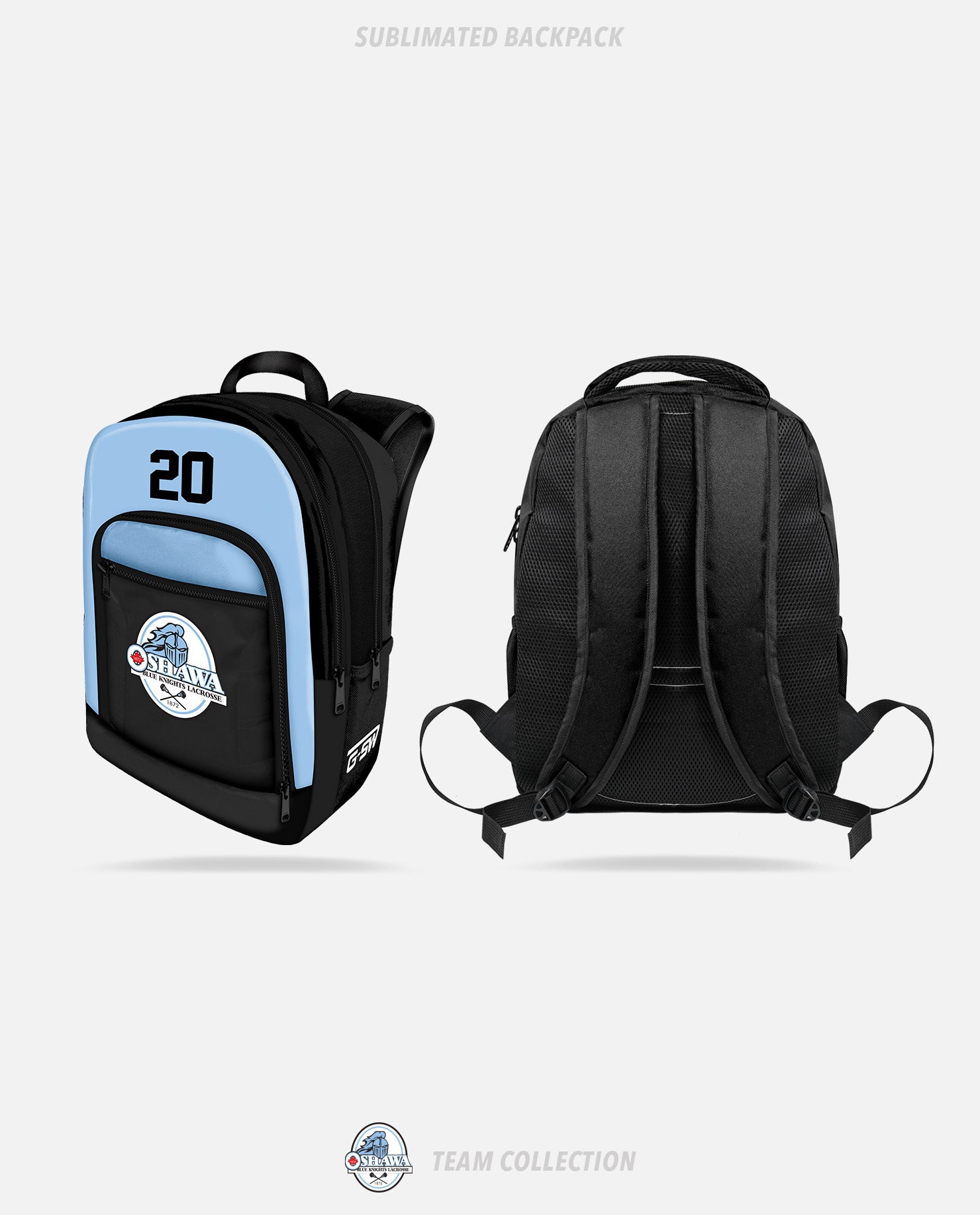 Oshawa Blue Knights Sublimated Backpack - Oshawa Blue Knights Team Collection