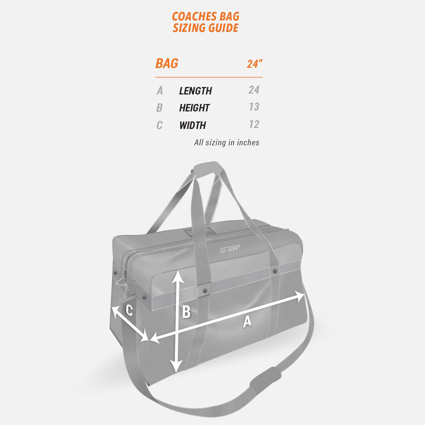 Coaches Bag Sizing Guide
