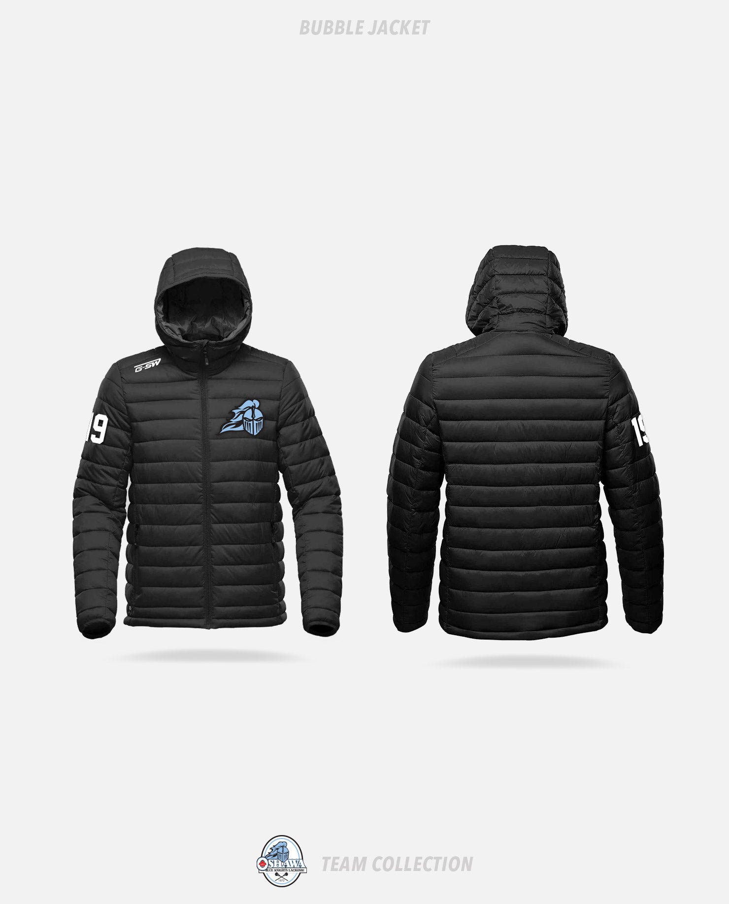 Oshawa Blue Knights Bubble Jacket - Oshawa Blue Knights Team Collection