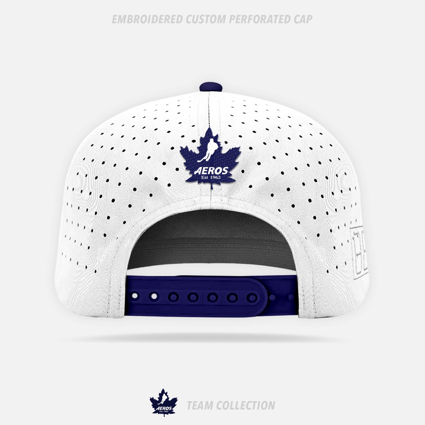Toronto Aeros Embroidered Custom Perforated Cap - Toronto Aeros Team Collection