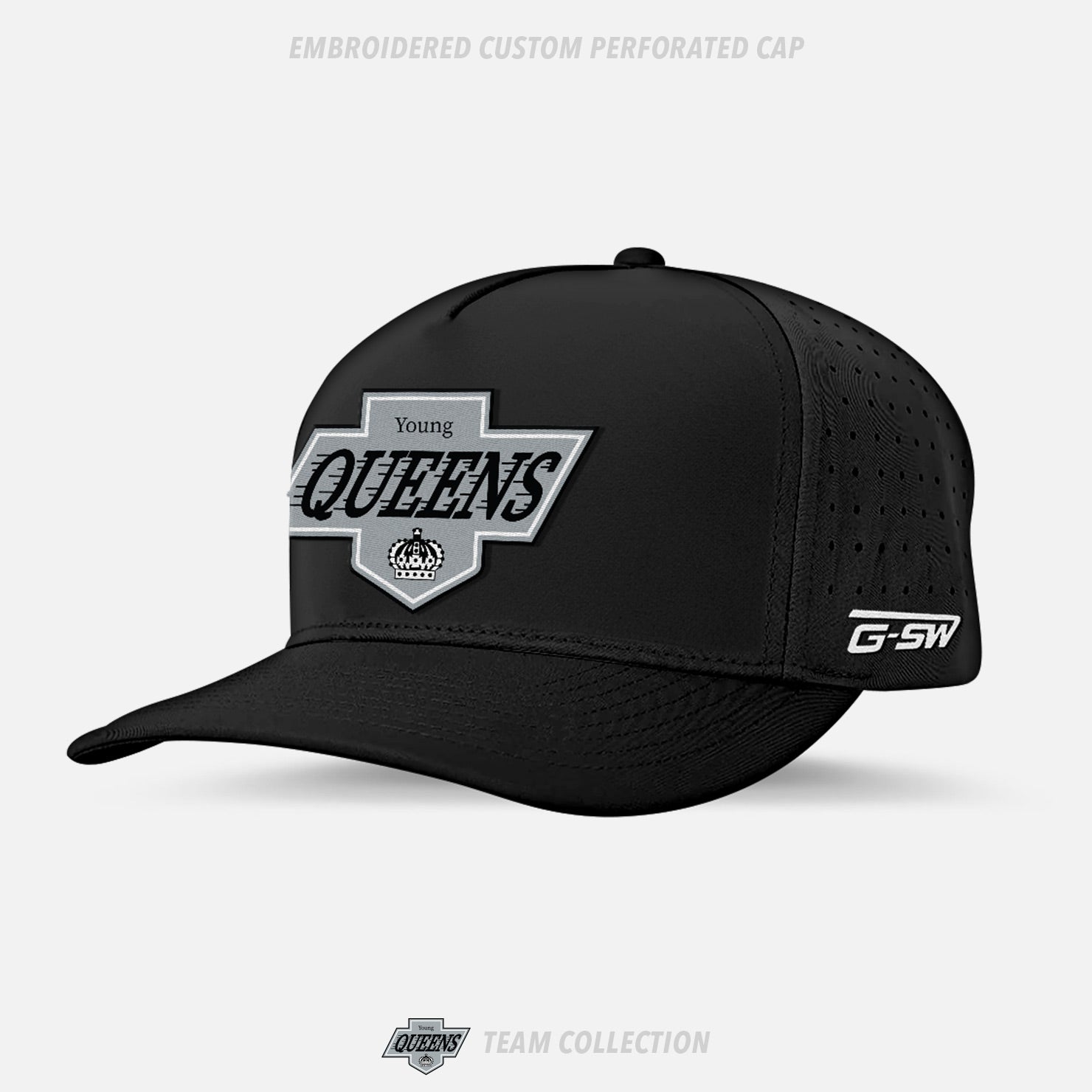 Young Queens Embroidered Custom Perforated Cap - Young Queens Team Collection