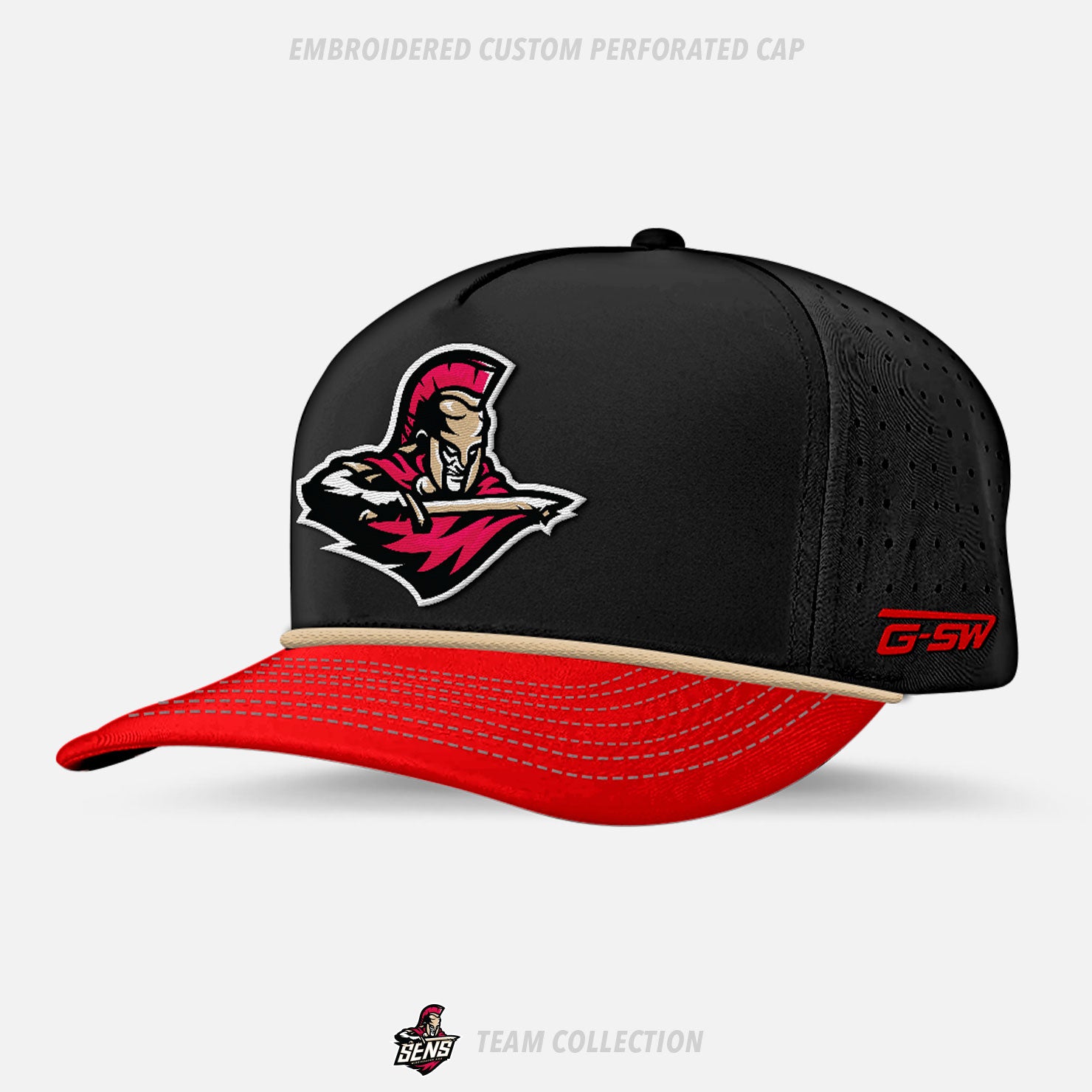 Mississauga Senators Embroidered Custom Perforated Cap - Mississauga Senators Team Collection