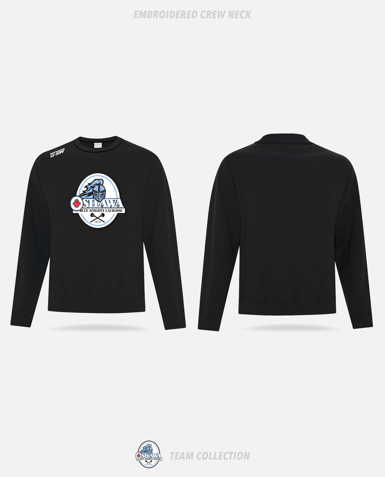 Oshawa Blue Knights Embroidered Crew Neck - Oshawa Blue Knights Team Collection