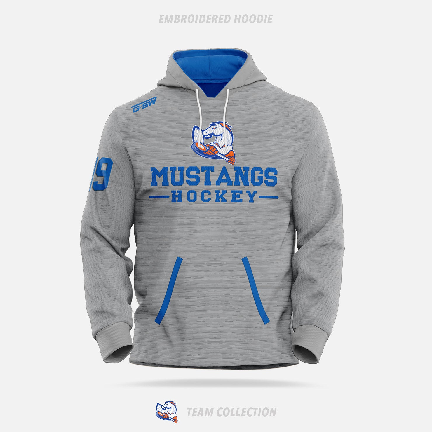 Victoria Village Mustangs Embroidered Hoodie