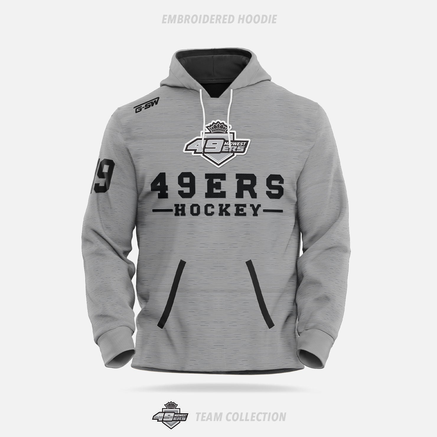 Midwest 49ers Hockey Embroidered Hoodie