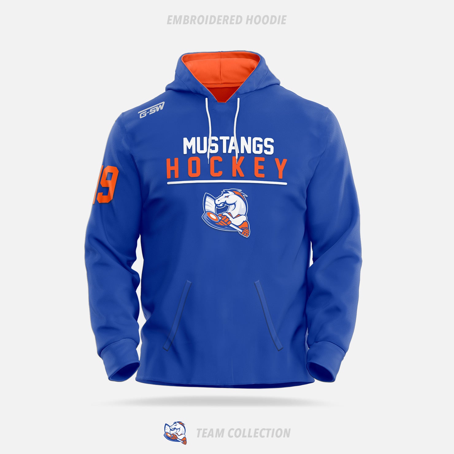 Victoria Village Mustangs Embroidered Hoodie - Victoria Village Mustangs Team Collection