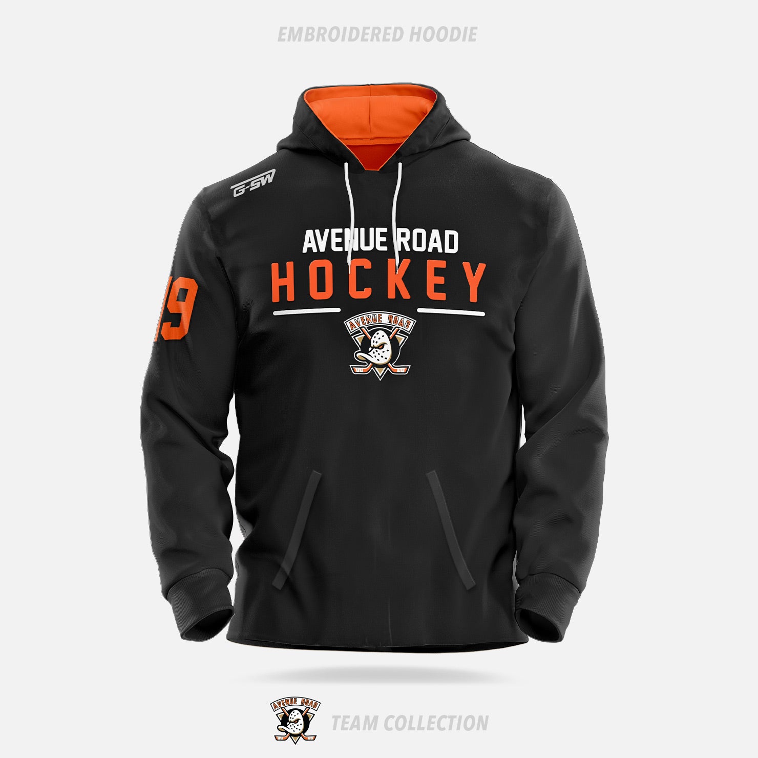 Avenue Road Ducks Embroidered Hoodie - Avenue Road Ducks Team Collection