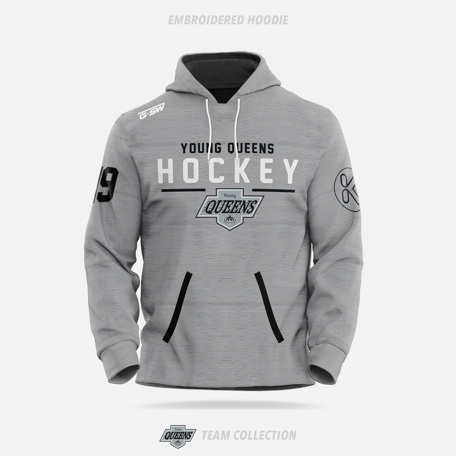 Young Queens Embroidered Hoodie - Young Queens Team Collection