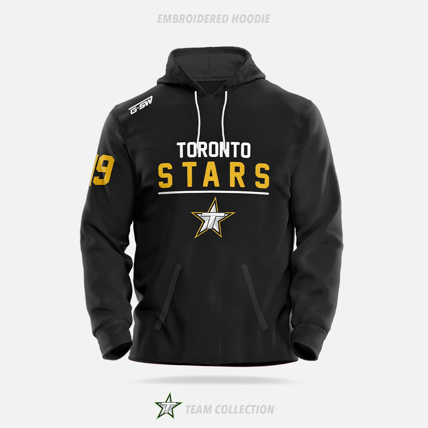 Toronto Stars (Gold) Embroidered Hoodie - Toronto Stars Team Collection