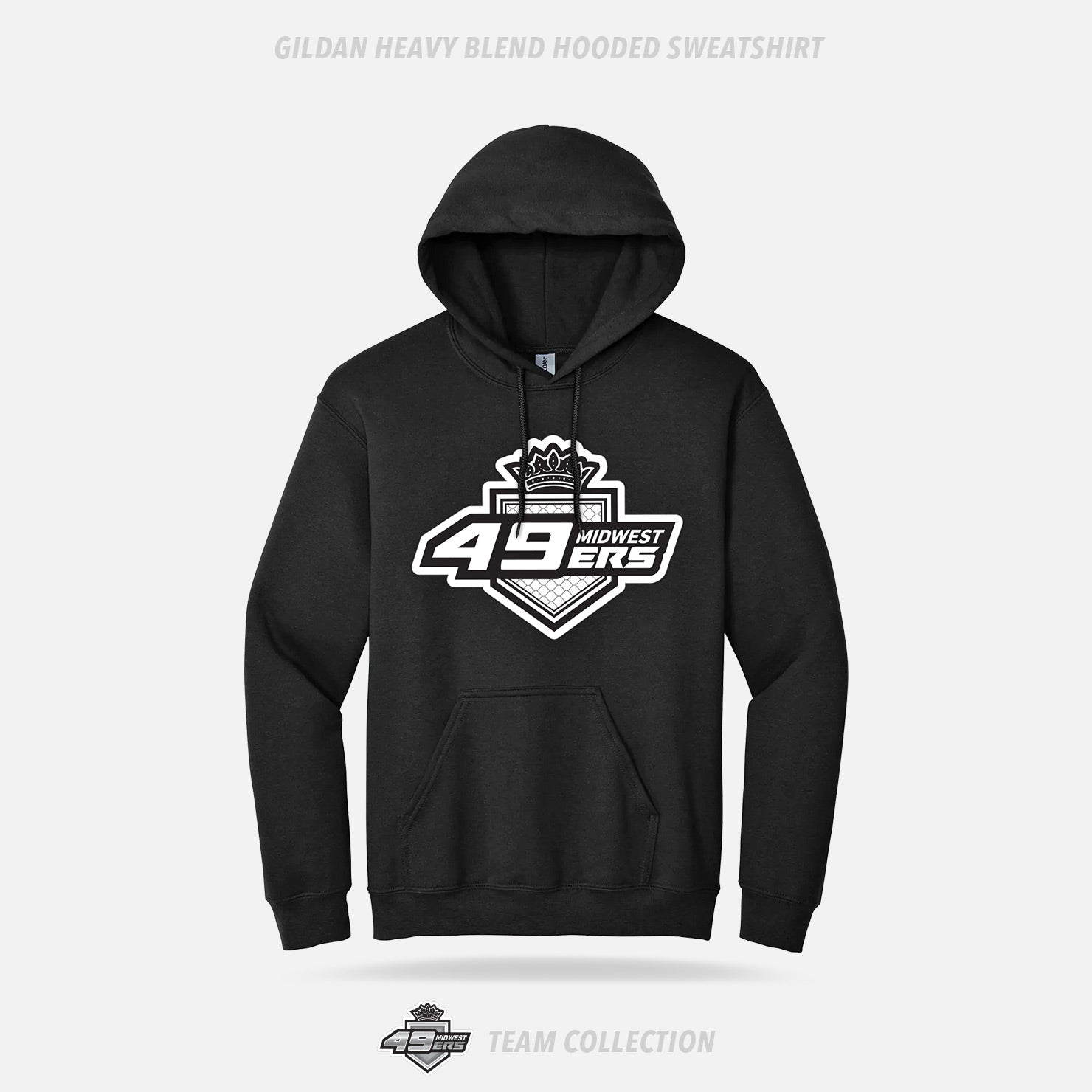 49ers Midwest Hockey Gildan Heavy Blended Hooded Sweatshirt - 49ers Midwest Hockey Team Collection
