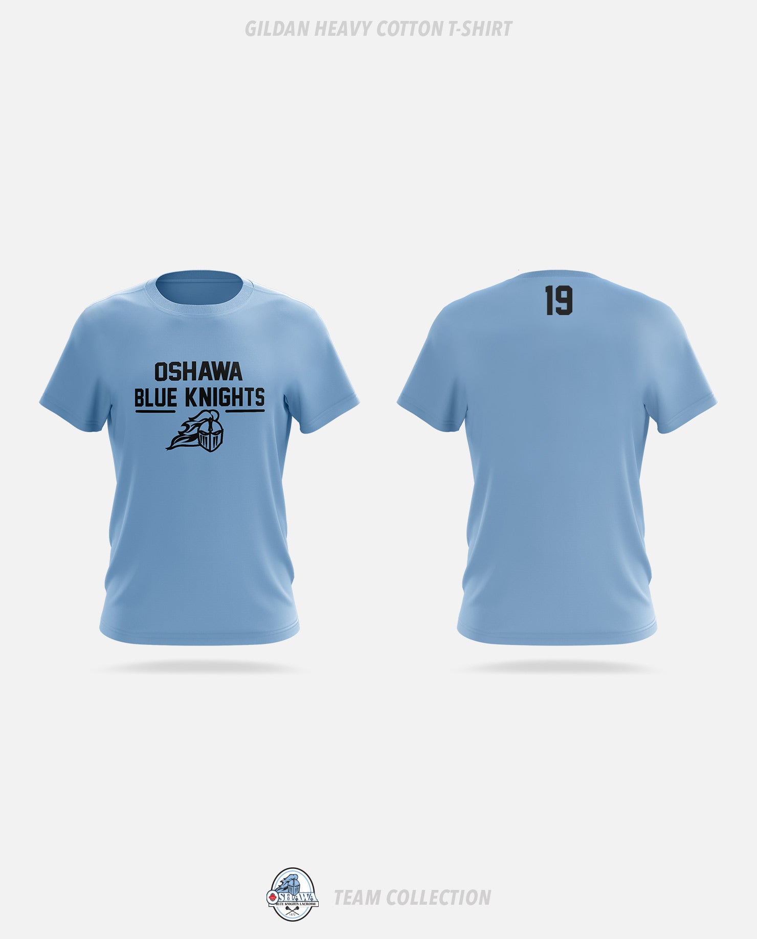 Oshawa Blue Knights Gildan Heavy Cotton T Shirt - Oshawa Blue Knights Team Collection