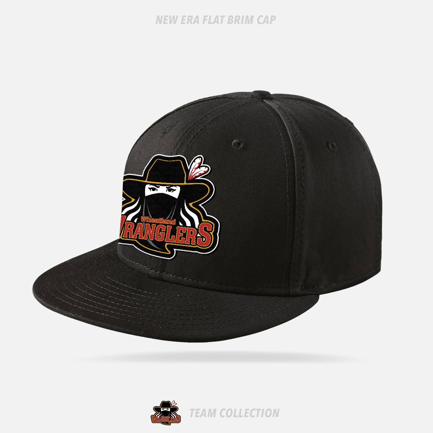 Wheatland Wranglers New Era Flat Brim Cap