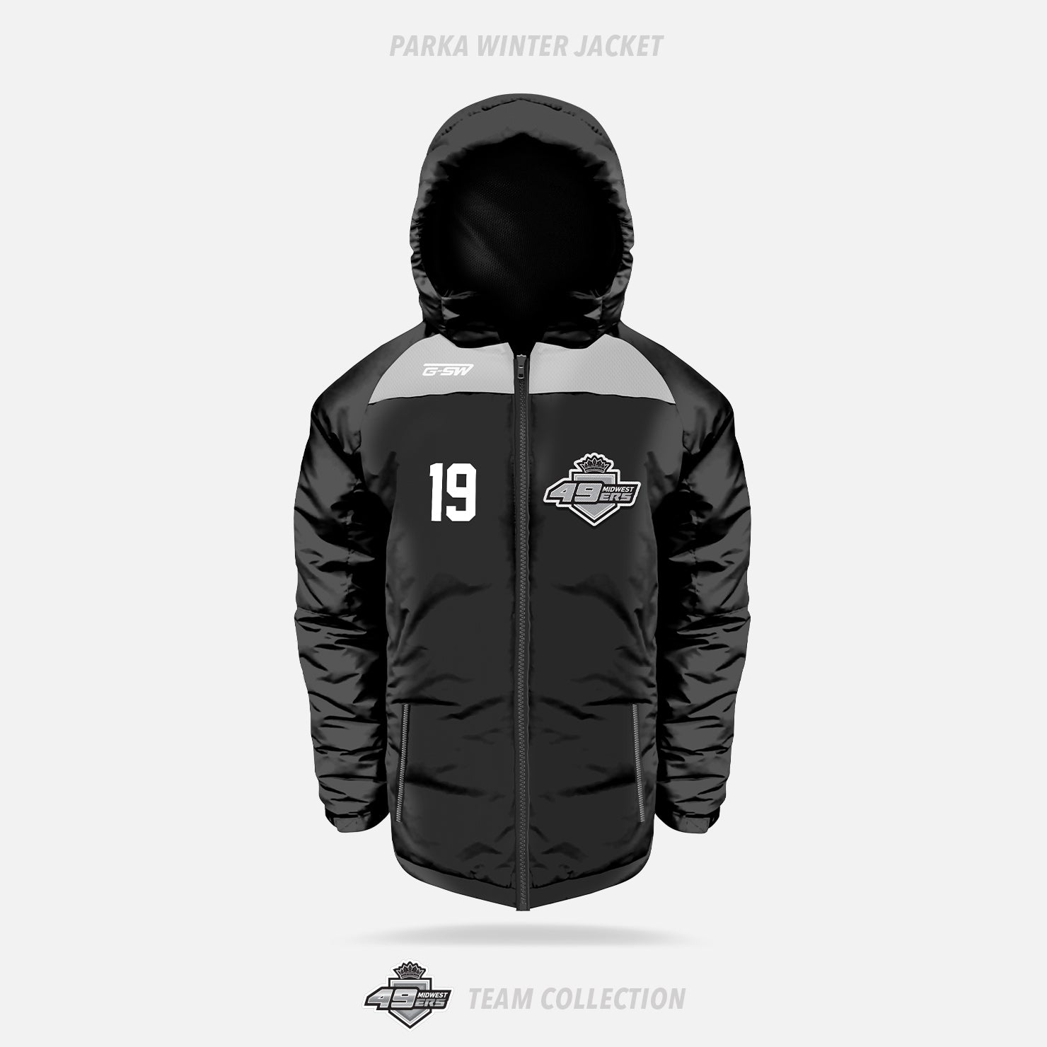 49ers Midwest Hockey Parka Winter Jacket - 49ers Midwest Hockey Team Collection
