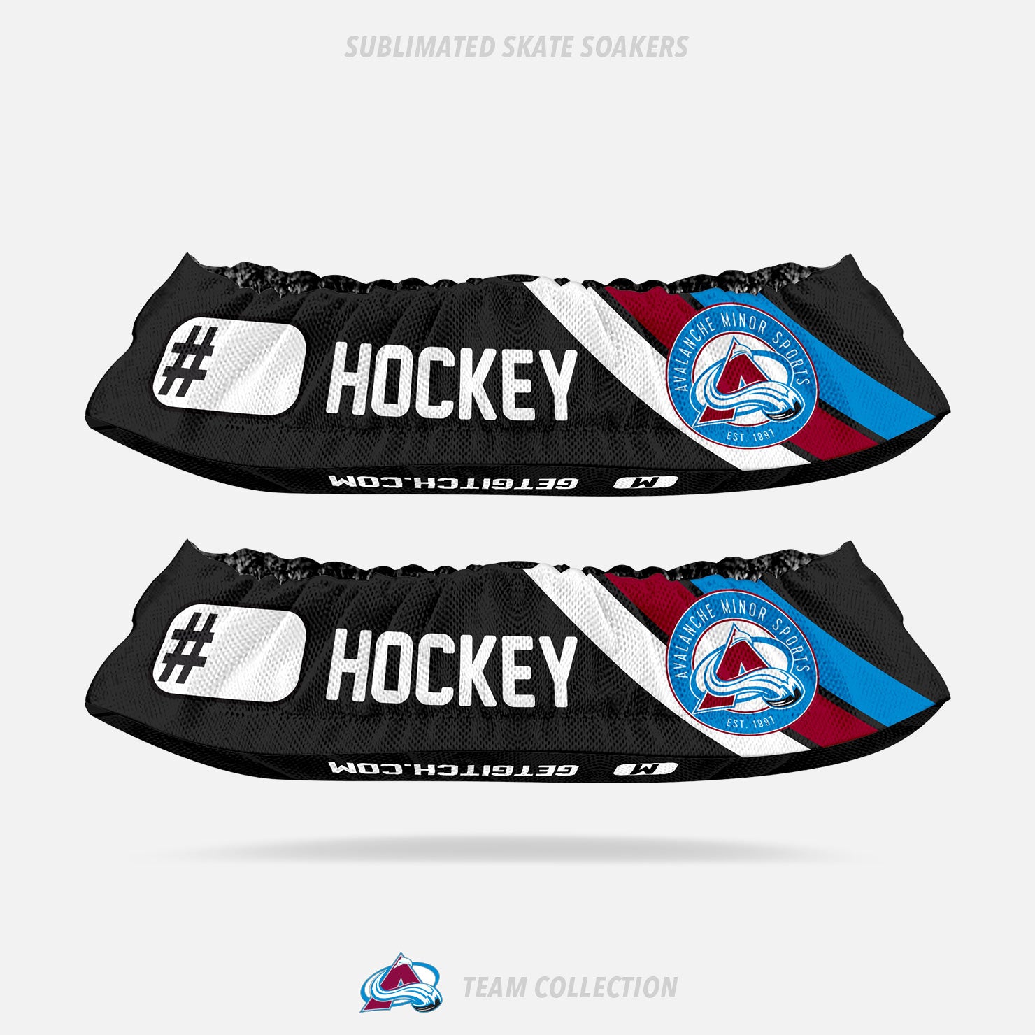 Avalanche Minor Sports Sublimated Skate Soakers - Avalanche Minor Sports Team Collection