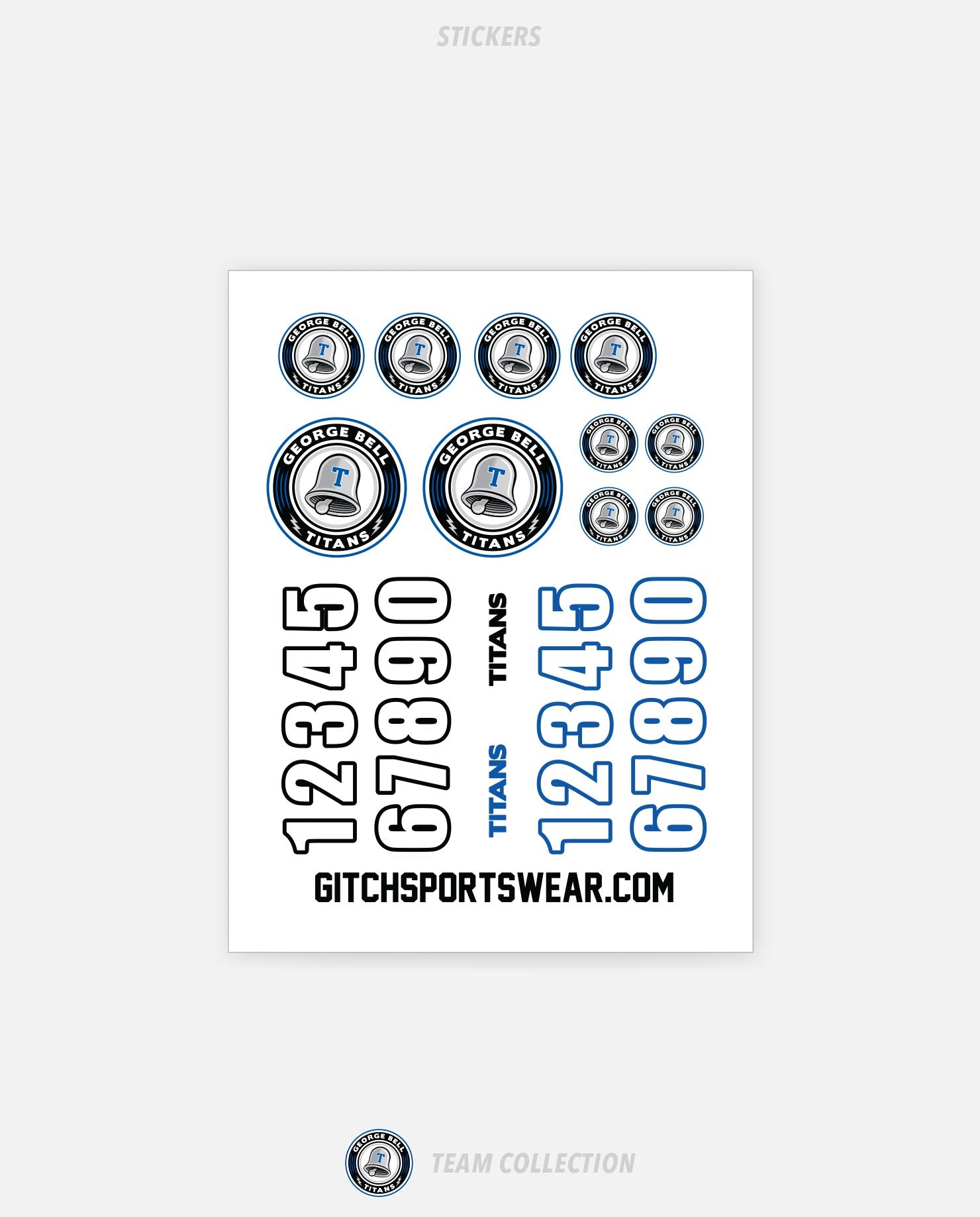 George Bell Titans Stickers