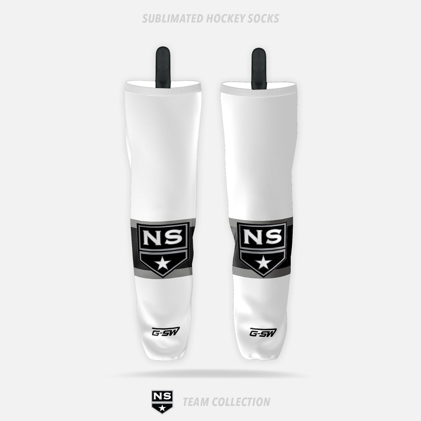 NS Stars Sublimated Hockey Socks (White) - NS Stars Team Collection