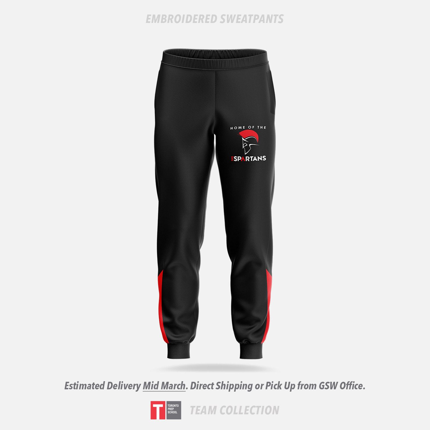 Toronto Prep School Embroidered Sweatpants - Toronto Prep School Team Collection
