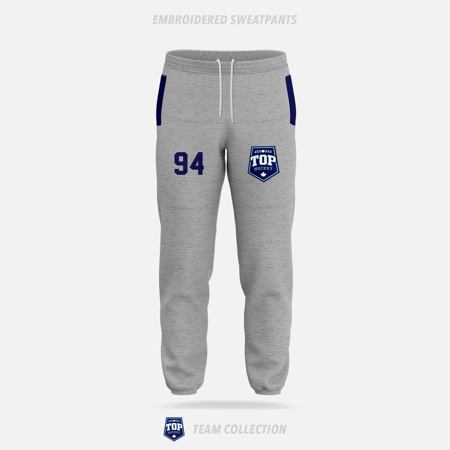 TOP Hockey Embroidered Sweatpants