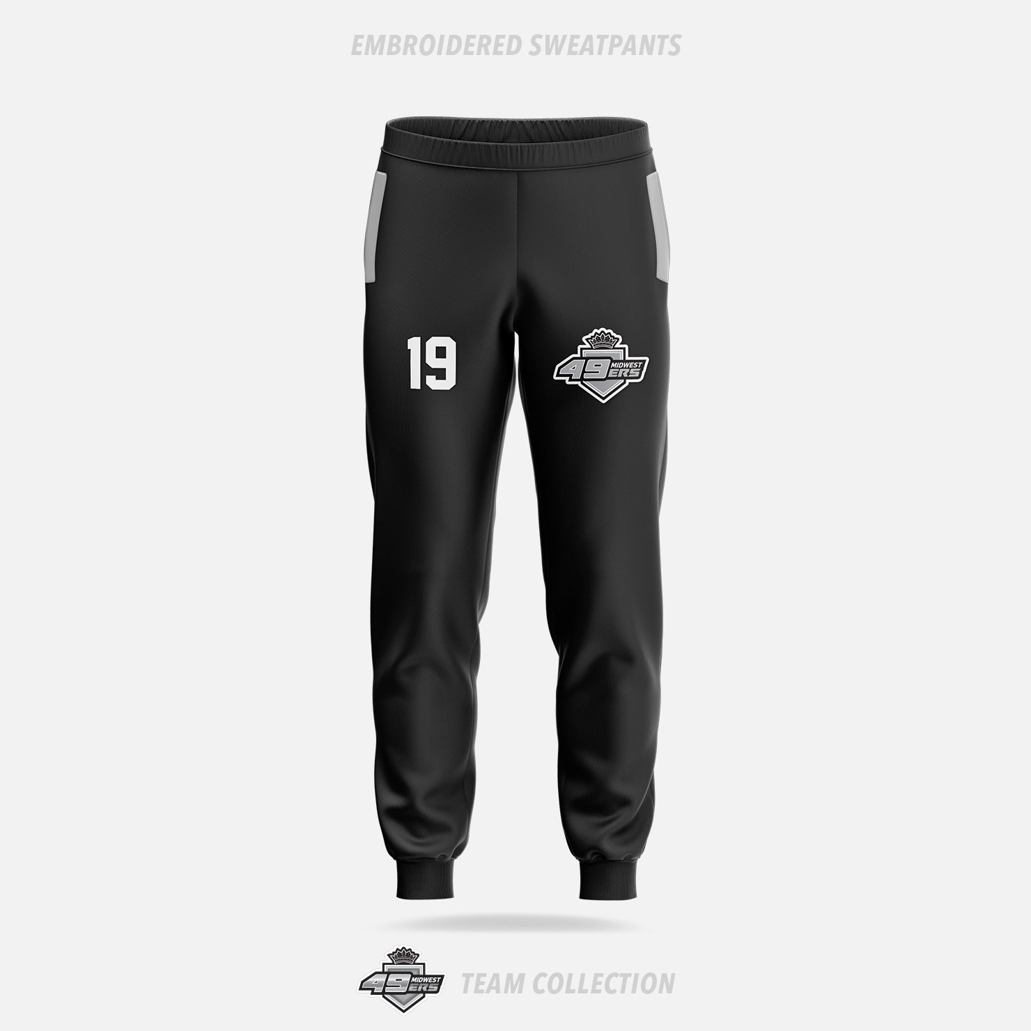 49ers Midwest Hockey Embroidered Sweatpants - 49ers Midwest Hockey Team Collection