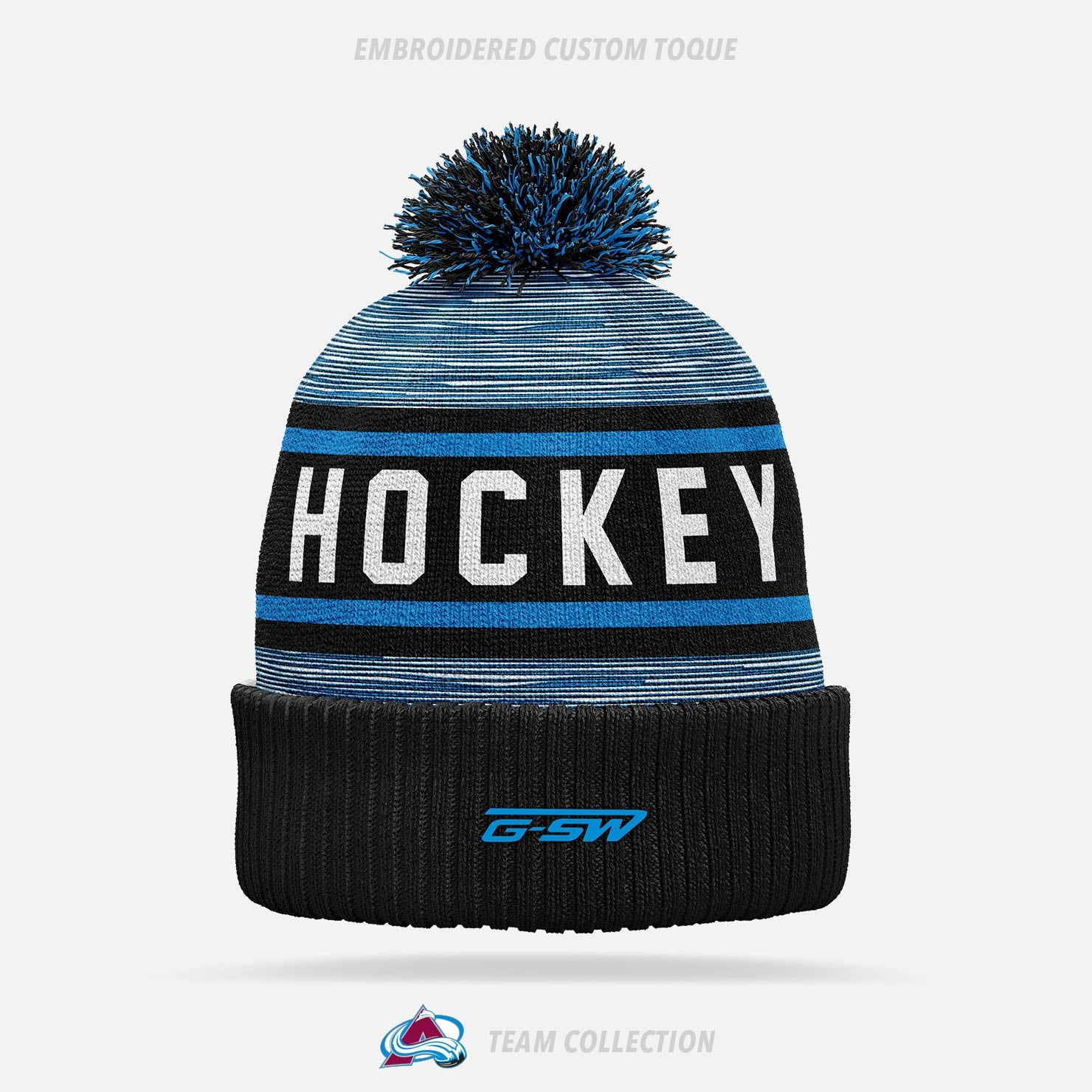 Avalanche Minor Sports Embroidered Custom Toque - Avalanche Minor Sports Team Collection
