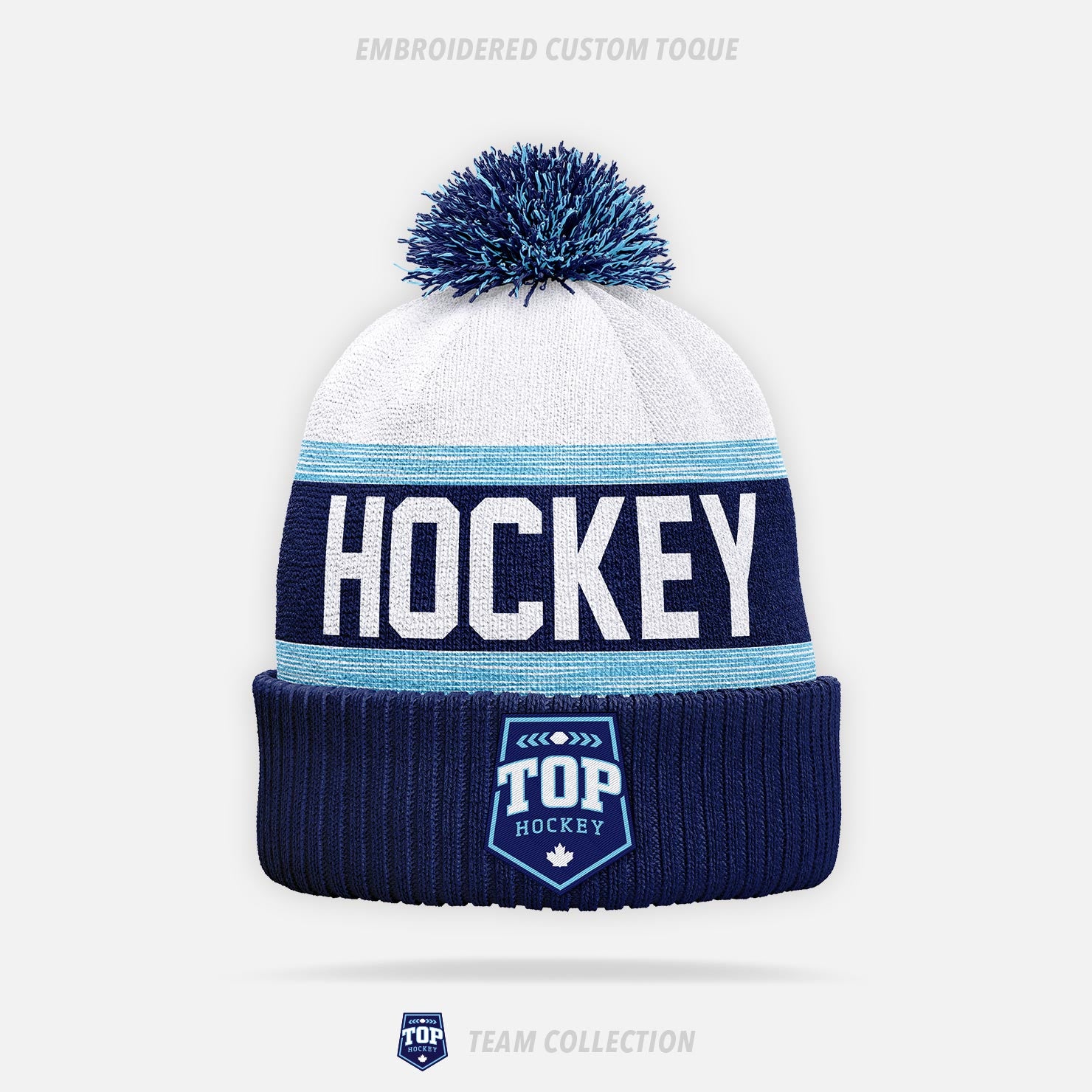 TOP Hockey Embroidered Custom Toque