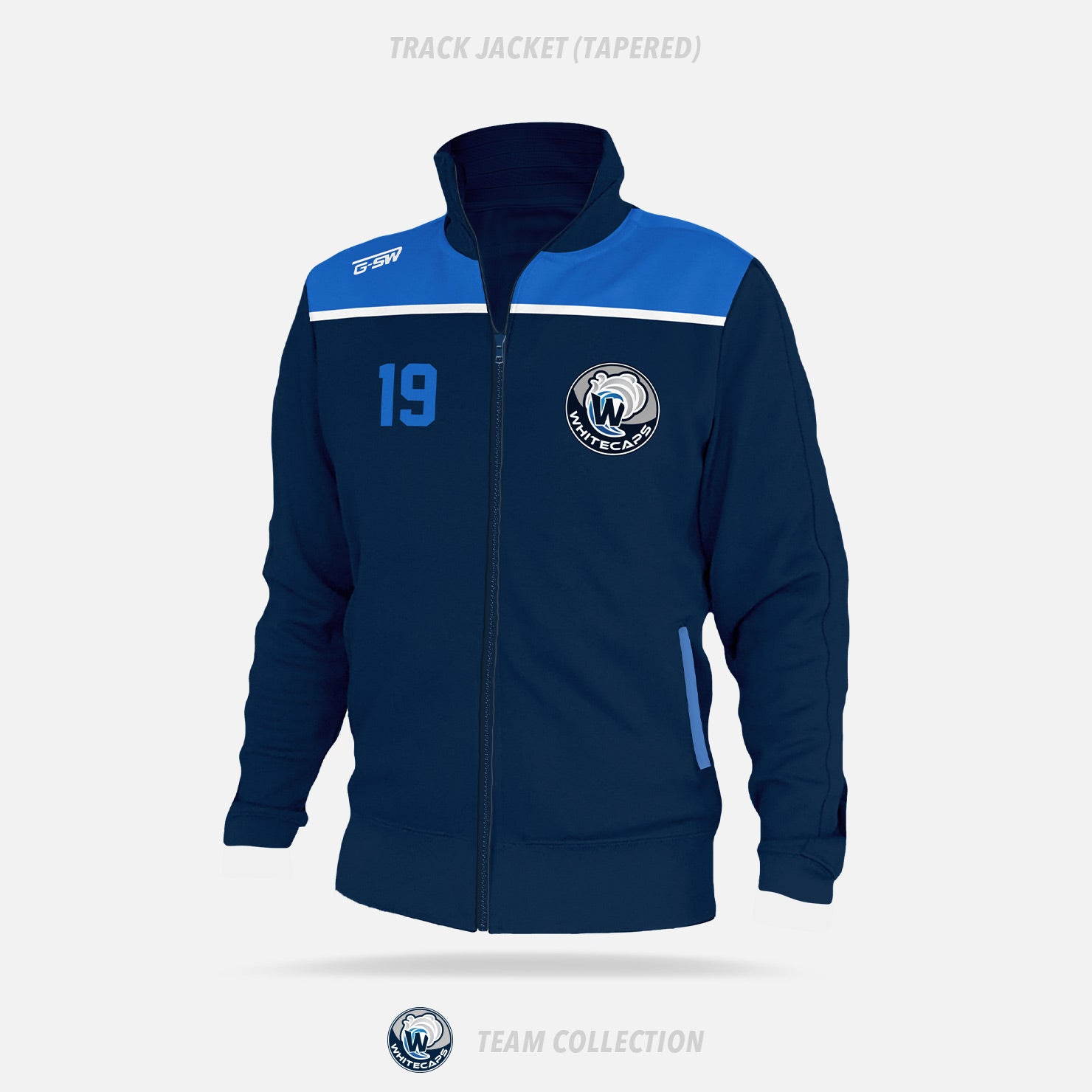 Whitecaps Hockey Tapered Track Jacket - Whitecaps Hockey Team Collection