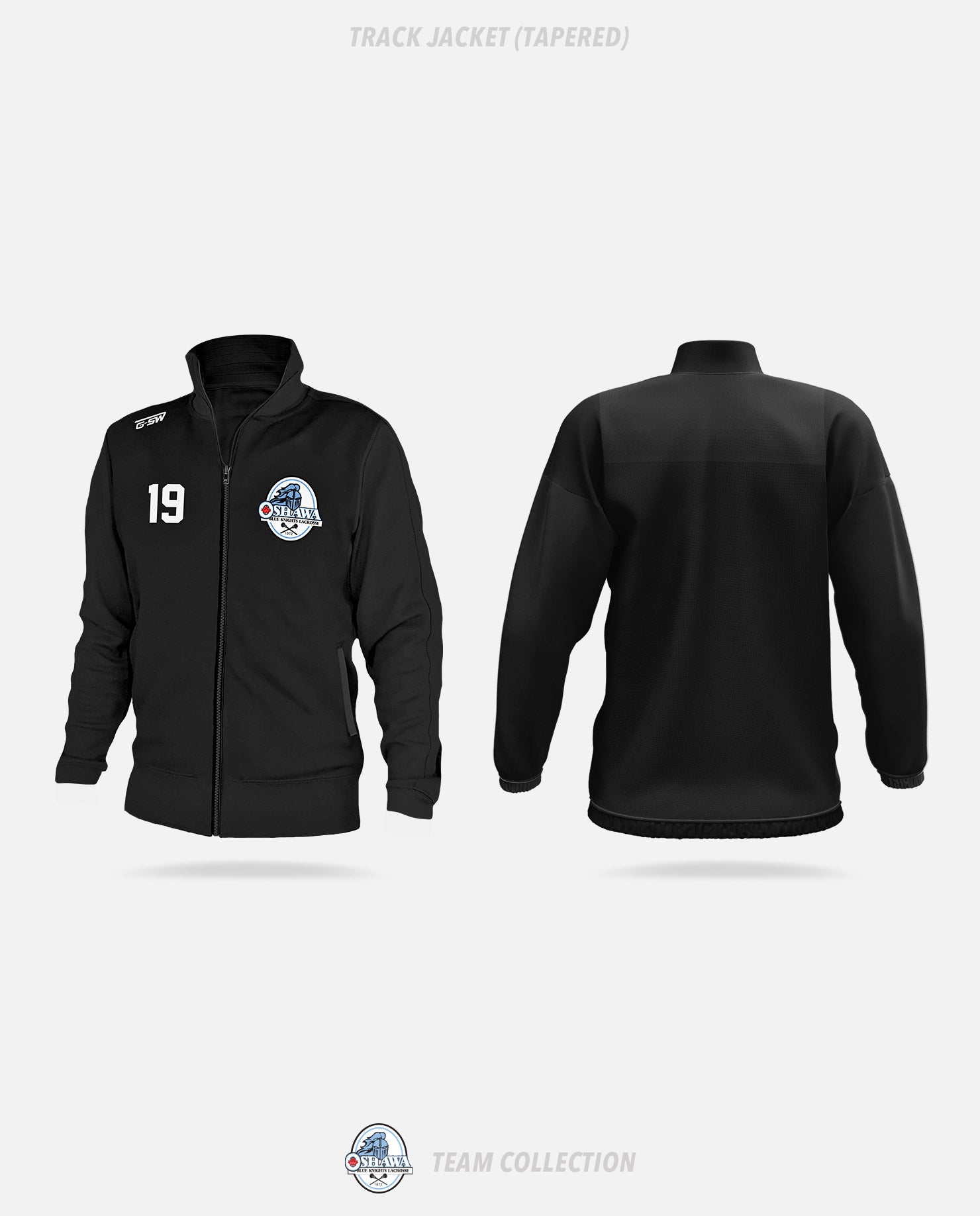 Oshawa Blue Knights Track Jacket (Tapered) - Oshawa Blue Knights Team Collection