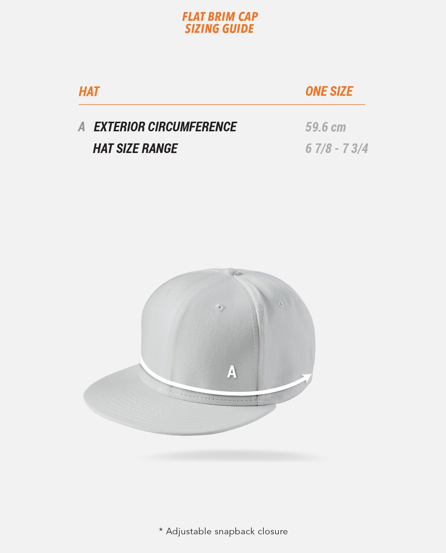 New Era Flat Brim Cap Sizing Guide