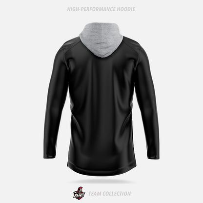 Mississauga Senators High-Performance Hoodie (Zip Up) - Mississauga Senators Team Collection