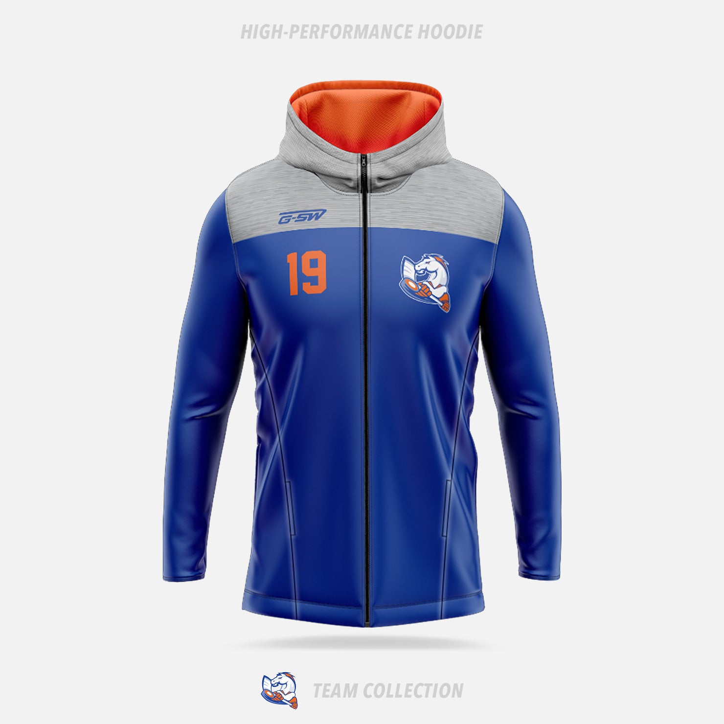 Victoria Village Mustangs High-Performance Hoodie (Zip Up) - Victoria Village Mustangs Team Collection