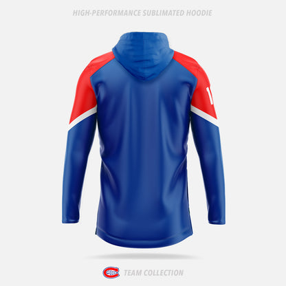 Toronto Jr. Canadiens High-Performance Sublimated Hoodie - Toronto Jr. Canadiens Team Collection