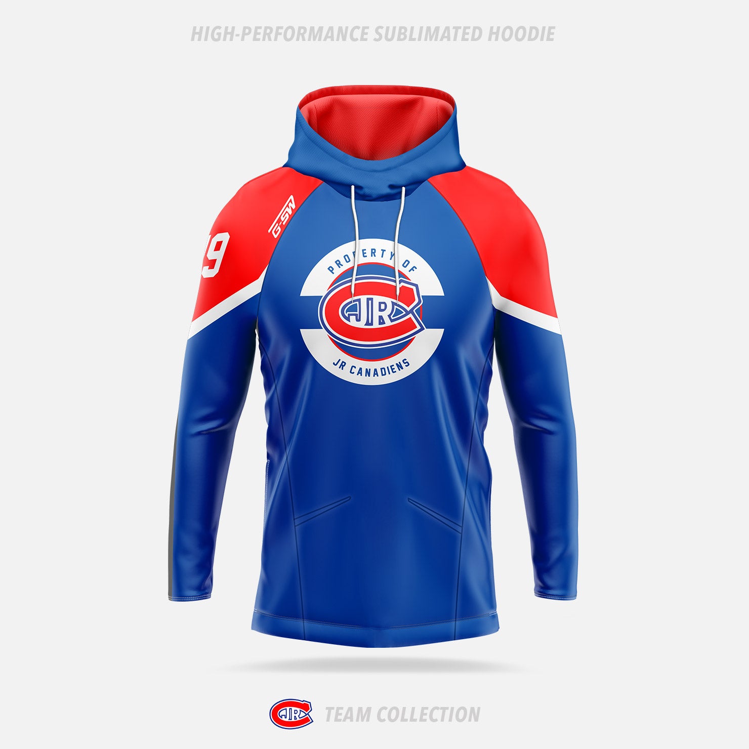 Toronto Jr. Canadiens High-Performance Sublimated Hoodie - Toronto Jr. Canadiens Team Collection