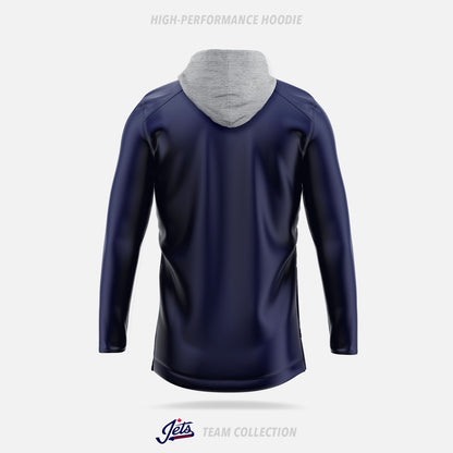 Mississauga Jets High-Performance Hoodie (Zip Up) - Mississauga Jets Team Collection