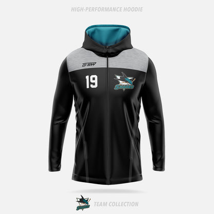 Humber Valley Sharks High-Performance Hoodie (Zip Up)