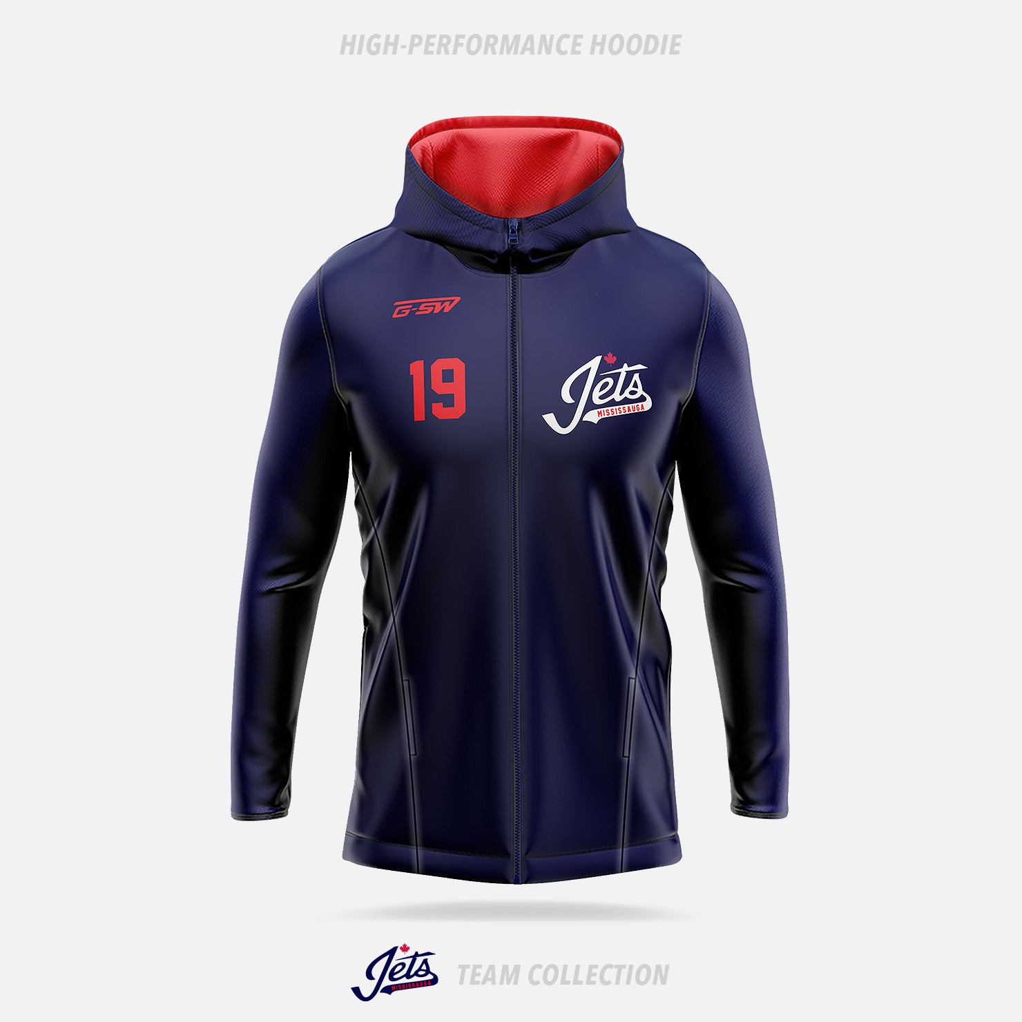 Mississauga Jets High-Performance Hoodie (Zip Up)