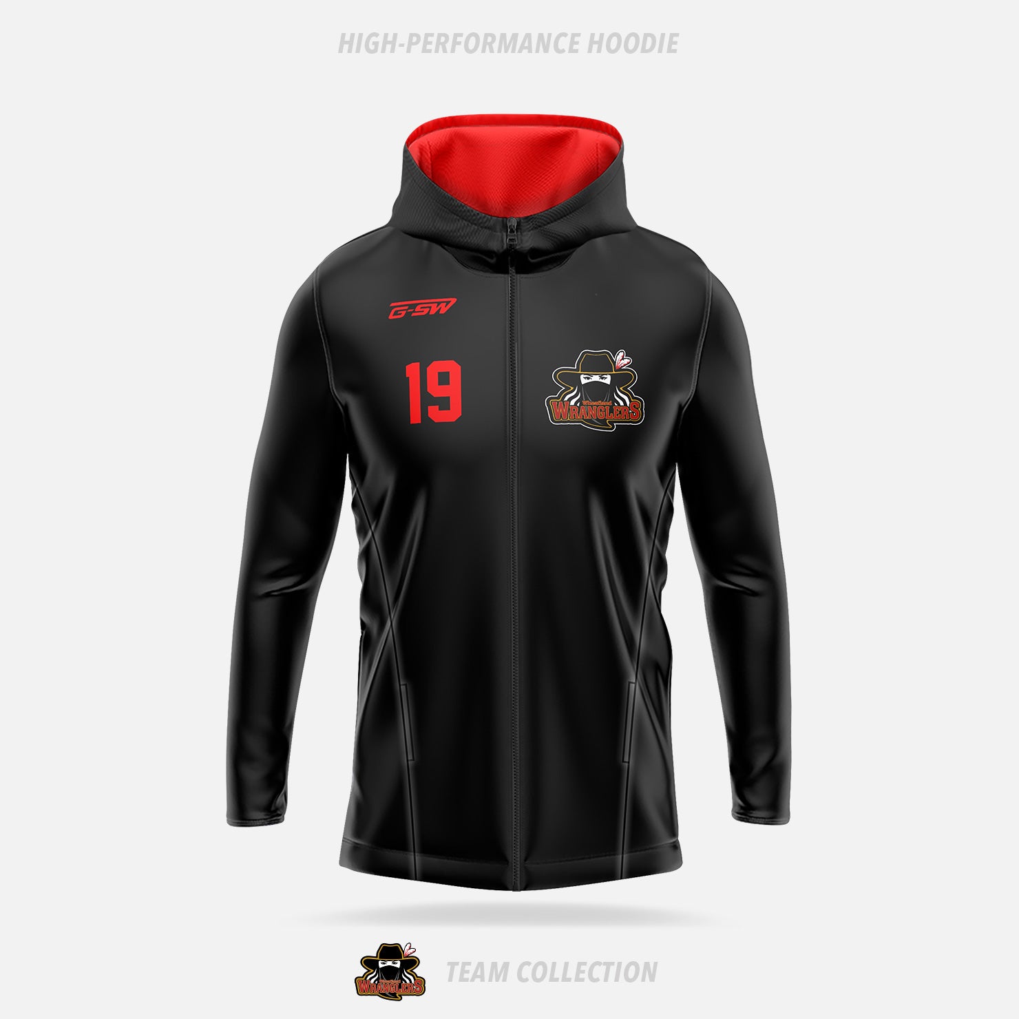 Wheatland Wranglers High-Performance Hoodie (Zip Up)