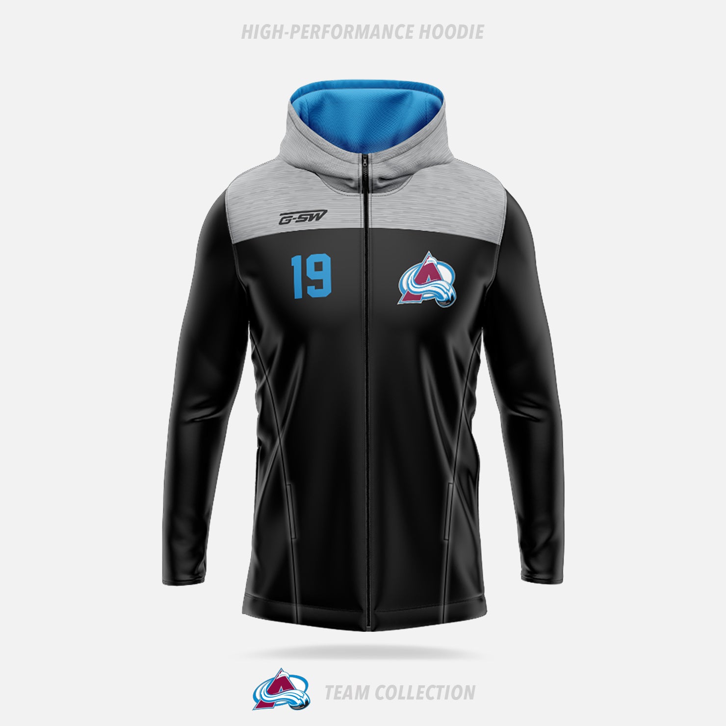 Avalanche Minor Sports High-Performance Hoodie (Zip Up) - Avalanche Minor Sports Team Collection